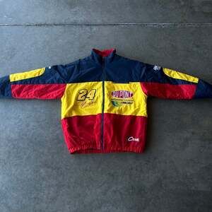 Vintage Jeff Gordon #24 DuPont NASCAR Racing Puffer Jacket Size L